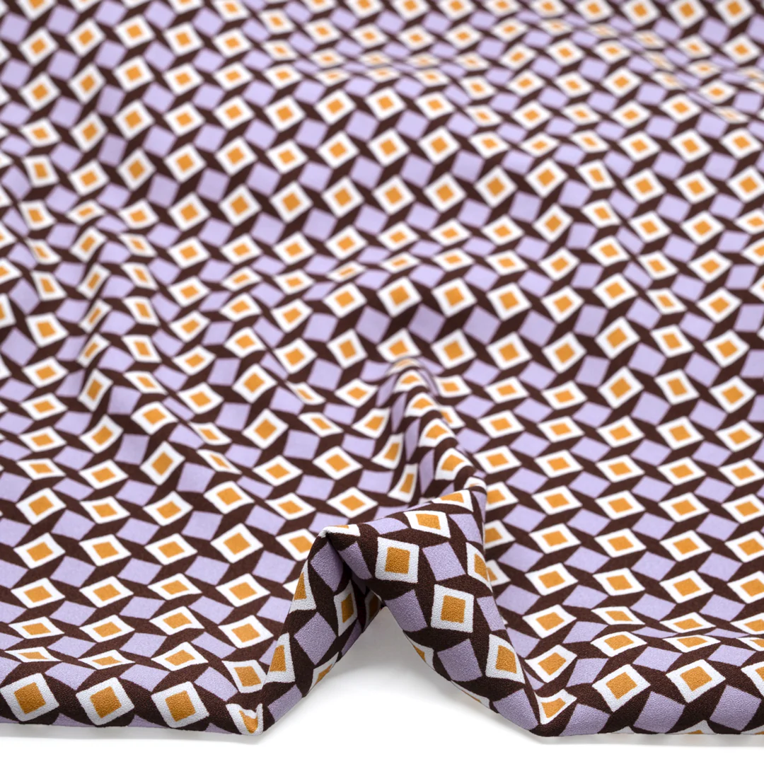 Deadstock Plaza Viscose Crepe - Mulberry/Lilac - Image 2