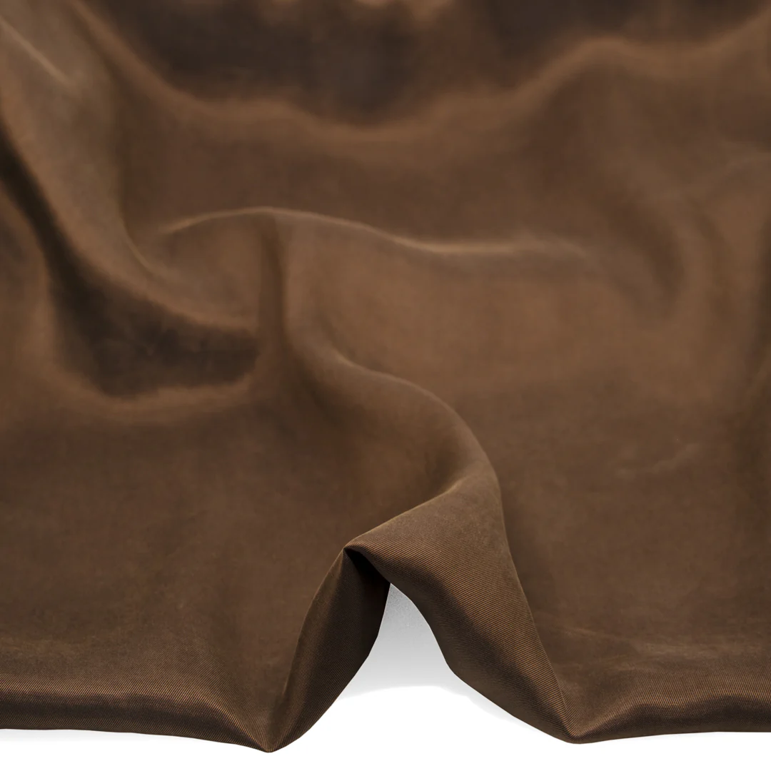 Deadstock Sandwashed Cupro Blend - Umber - Image 3