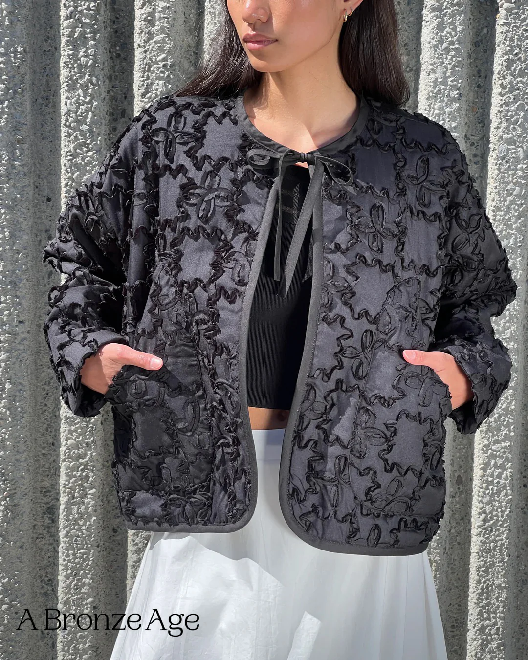 Deadstock Wiggle Poly Voile - Black - Image 2