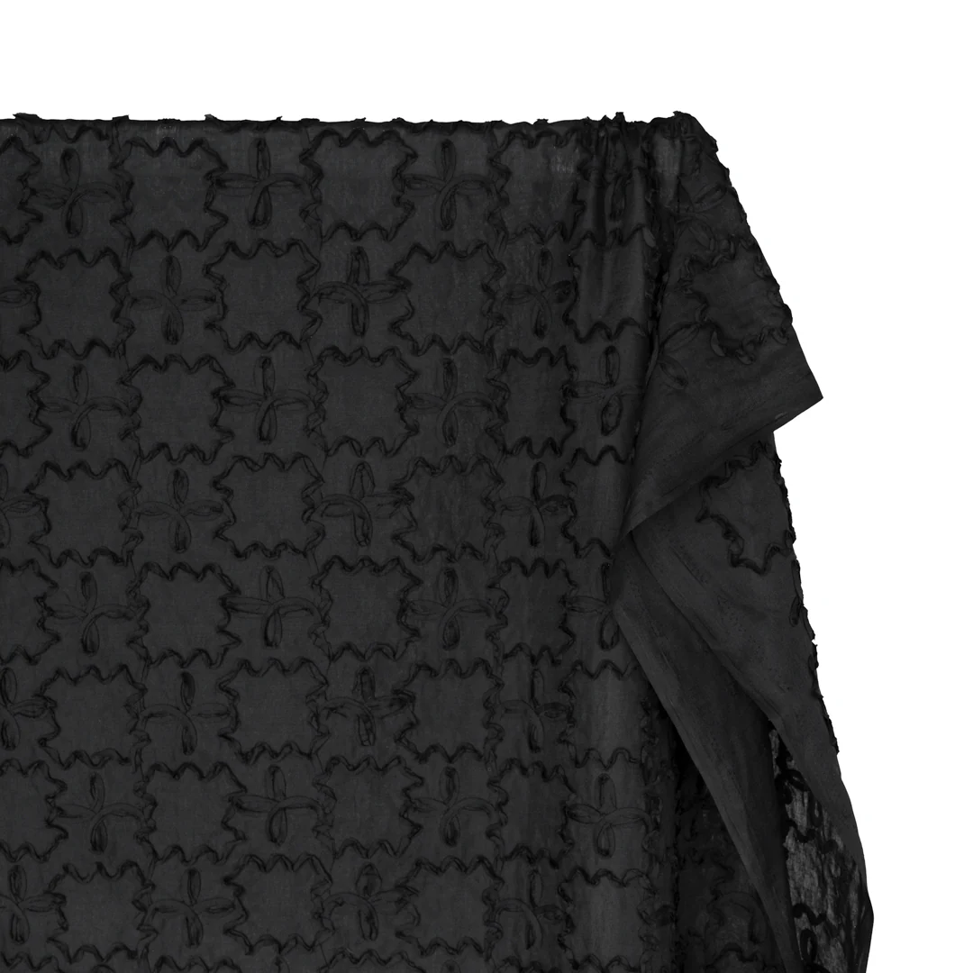 Deadstock Wiggle Poly Voile - Black - Image 5
