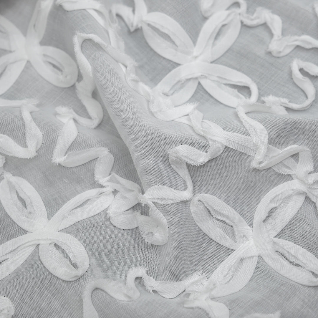 Deadstock Wiggle Poly Voile - White