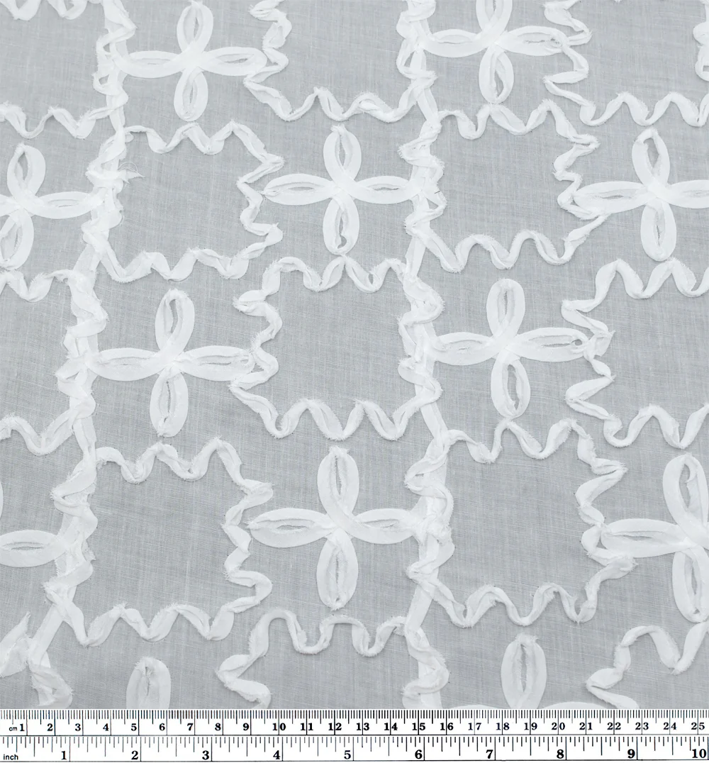 Deadstock Wiggle Poly Voile - White - Image 4
