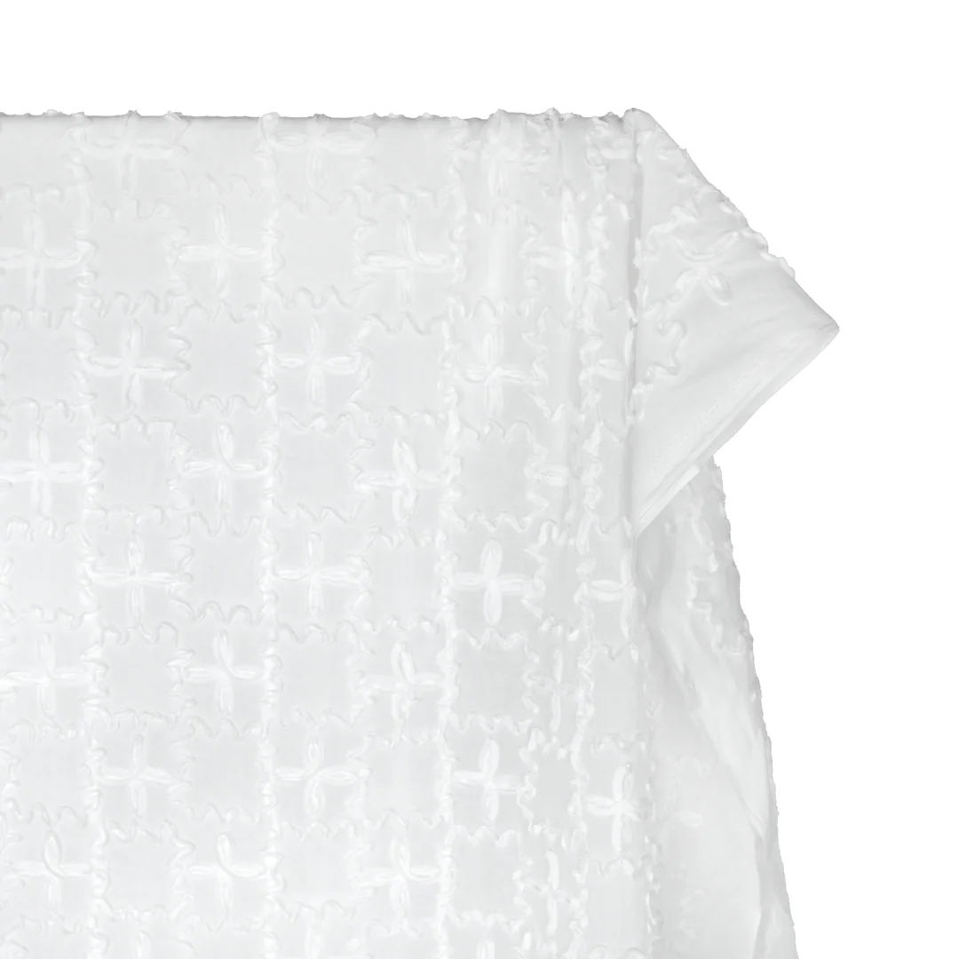 Deadstock Wiggle Poly Voile - White - Image 5