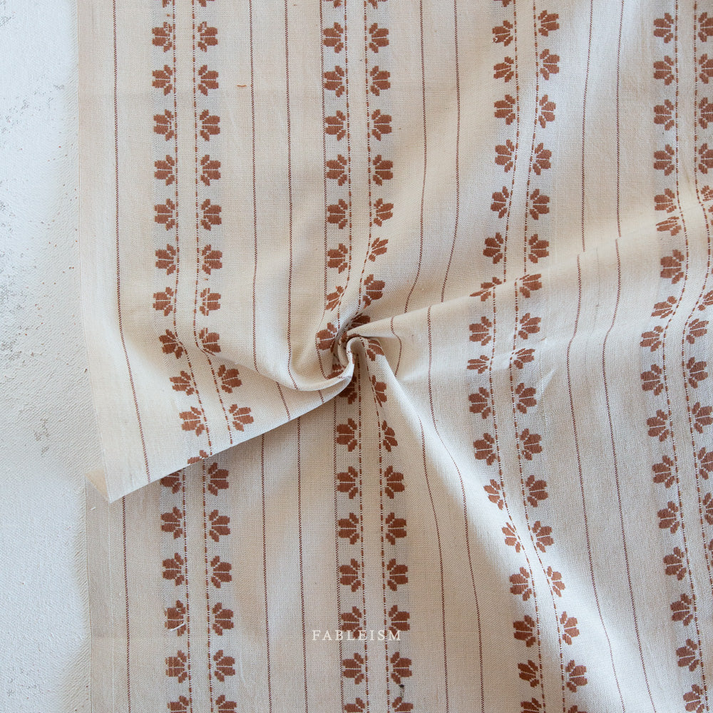 Deco Stripe Cotton - Cream/Umber