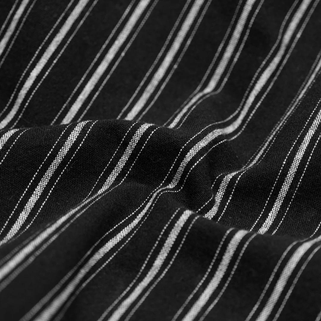 Division Stripe Washed Cotton - Black