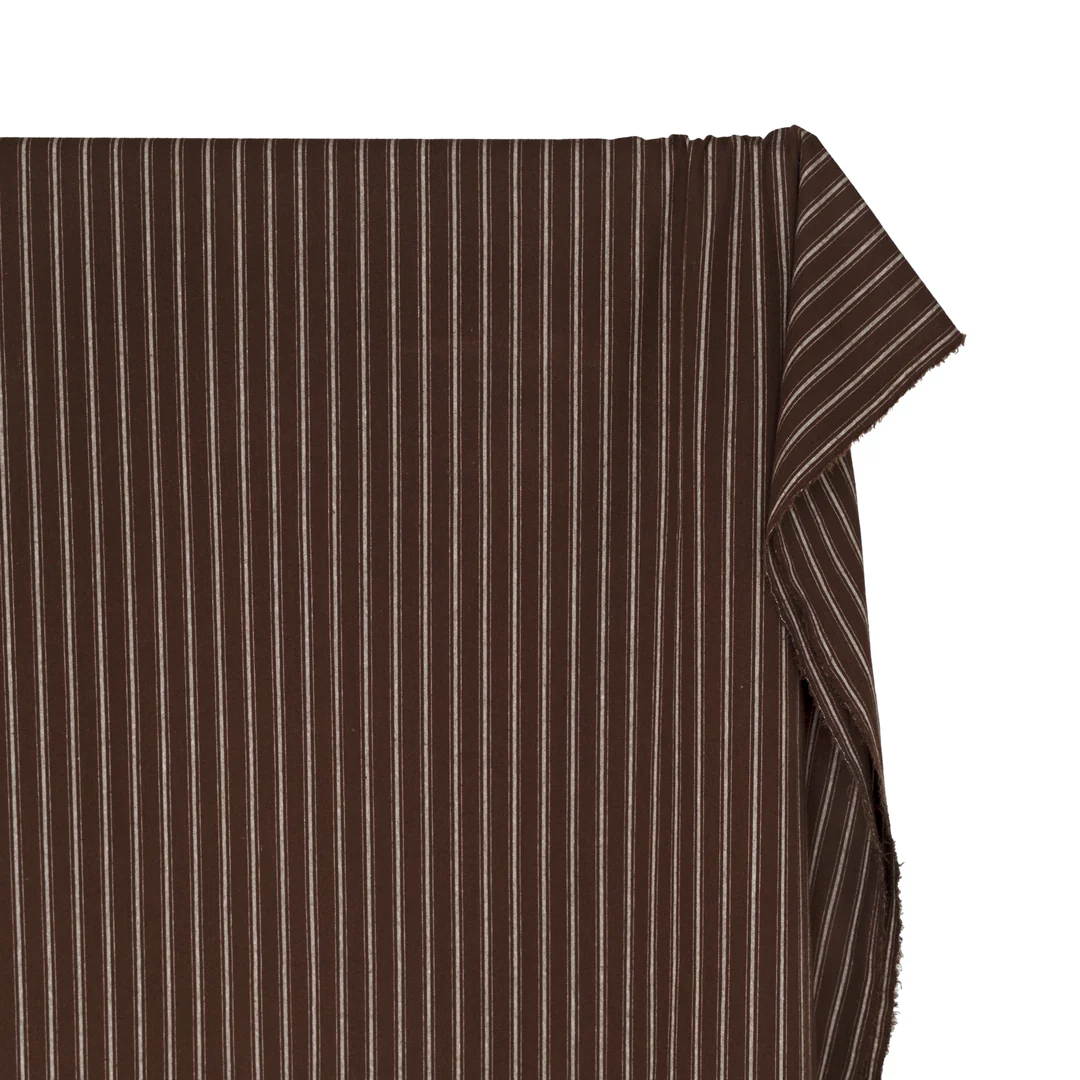 Division Stripe Washed Cotton - Coffee Bean - Image 4