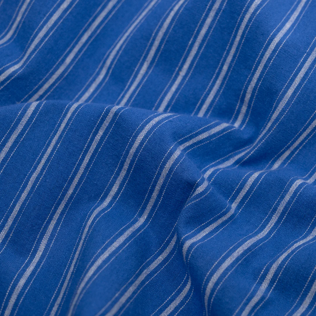 Division Stripe Washed Cotton - Lapis