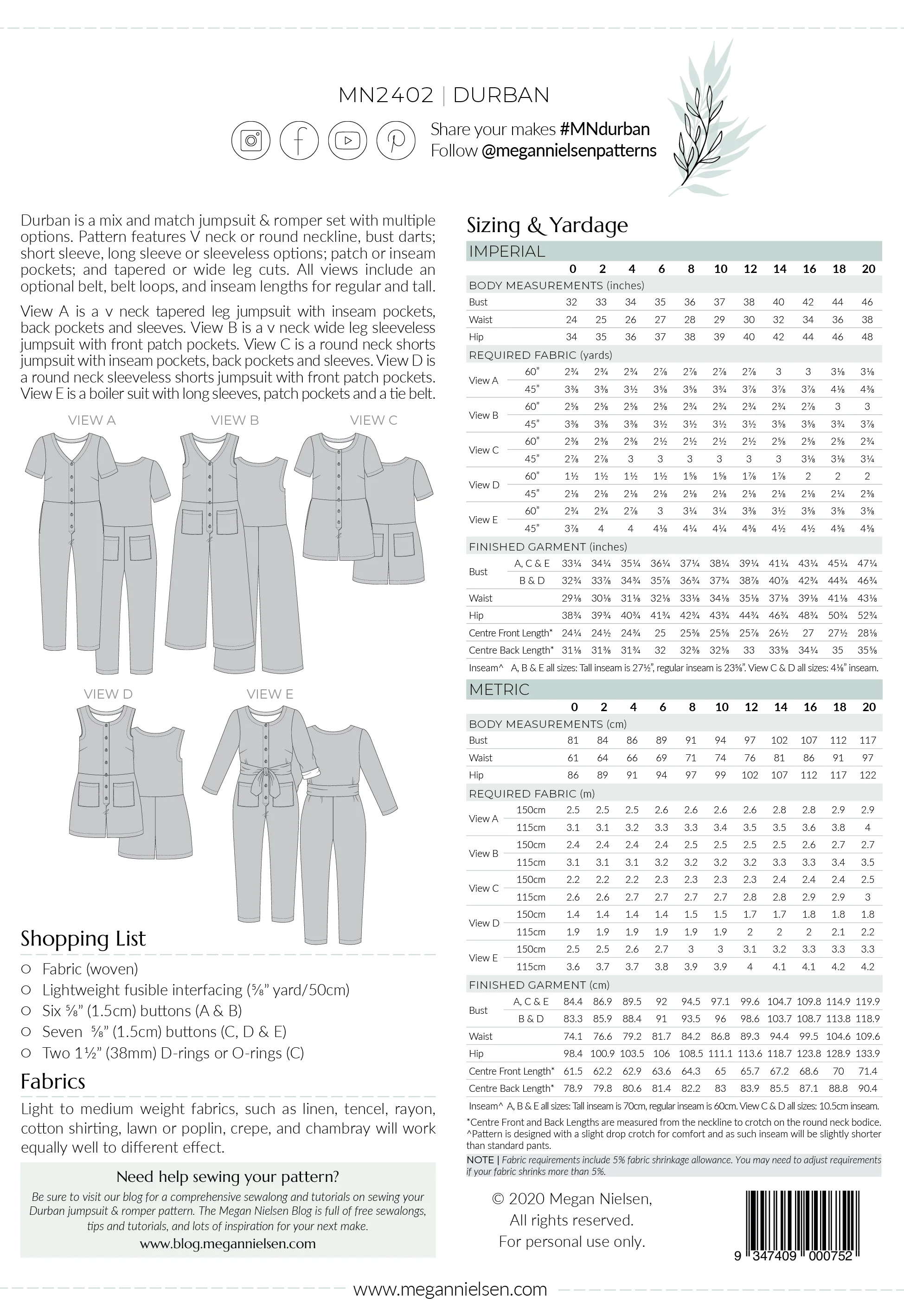 Durban Jumpsuit - Megan Nielsen - Image 15