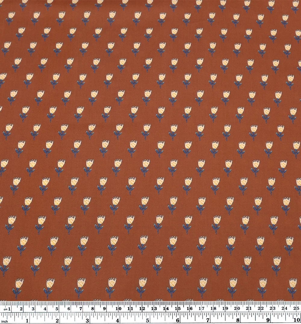 Earthen Printed Cotton Lawn - Terracotta/Multi - Image 3