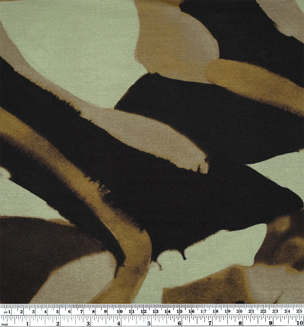 Ephemera LENZING™ ECOVERO™ Jersey - Peat/Seafoam - Image 4