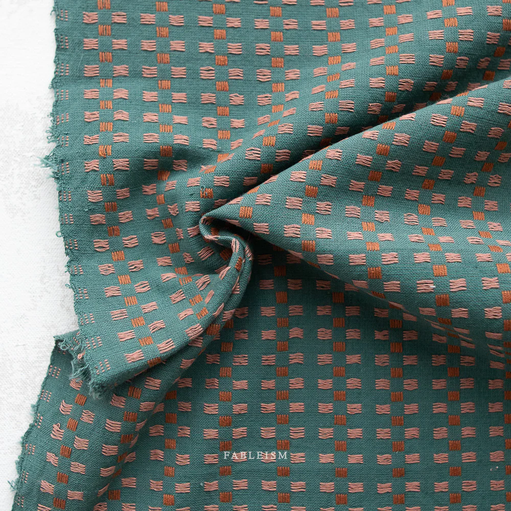 Basket Weave Cotton - Teal