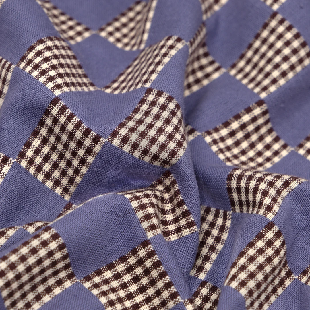 Checkers Cotton - Iris - Image 2