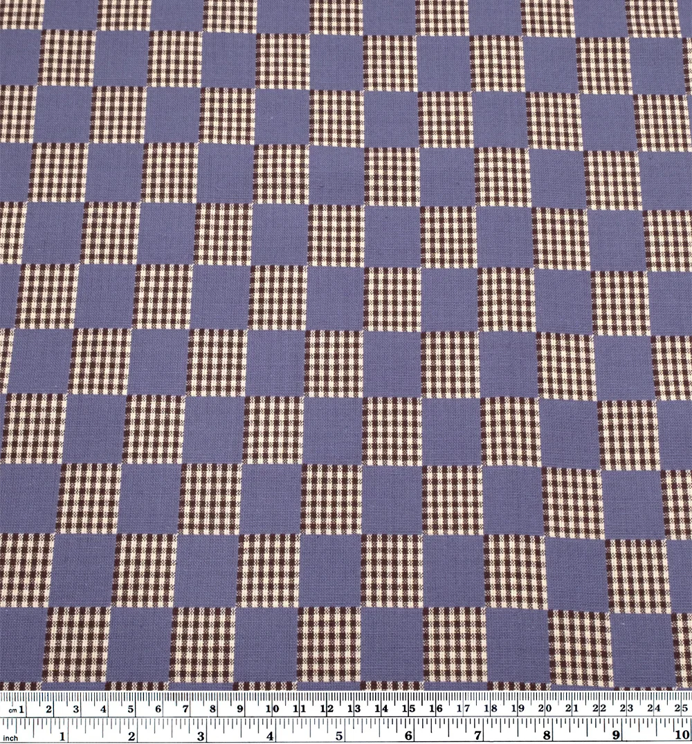 Checkers Cotton - Iris - Image 3
