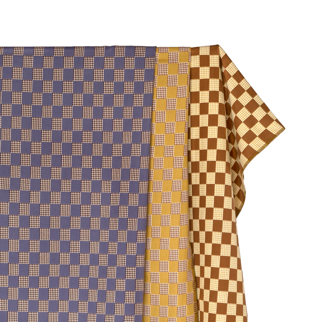 Checkers Cotton - Umber - Image 4