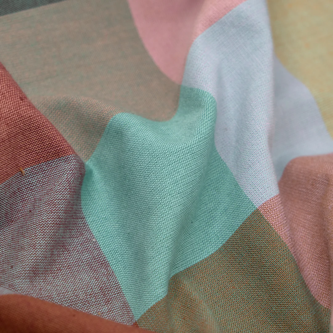 Happy Place Checkers Cotton - Strata - Image 2