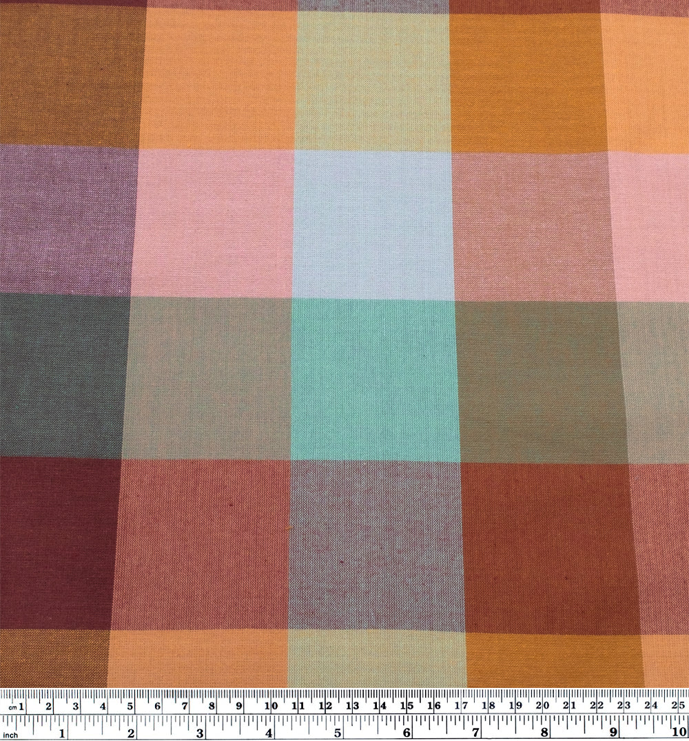 Happy Place Checkers Cotton - Strata - Image 3