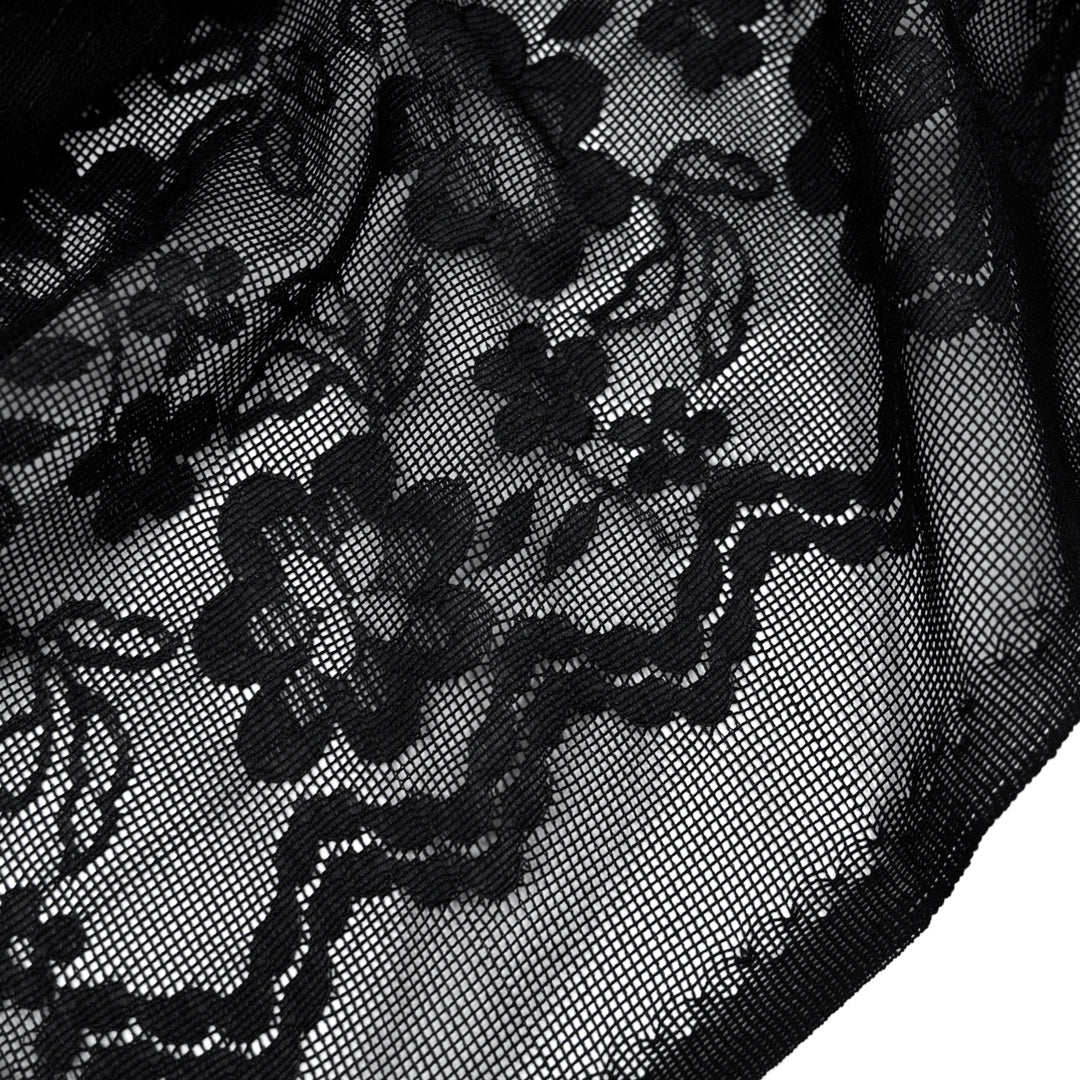 Filet Lace Netting - Black