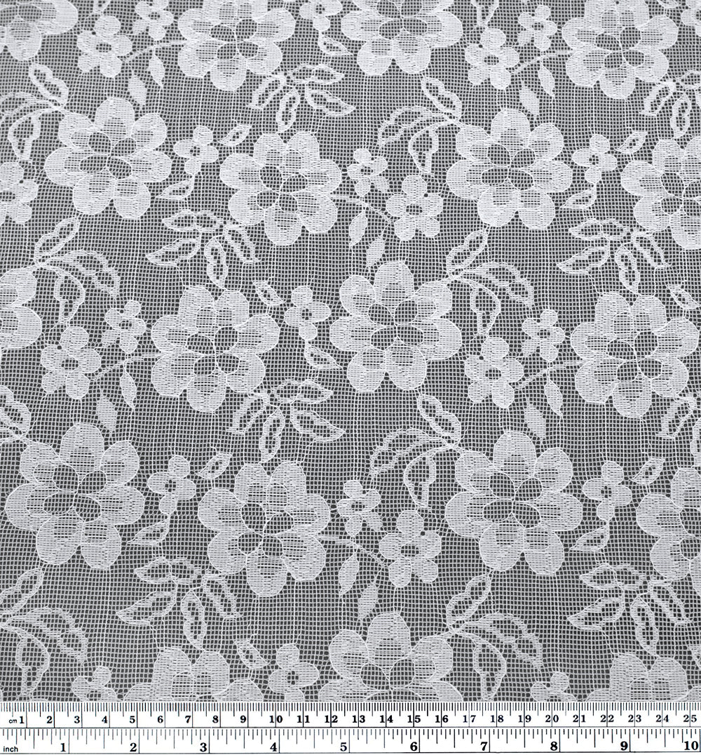 Filet Lace Netting - White - Image 3