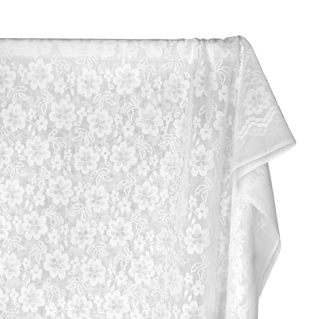 Filet Lace Netting - White - Image 4