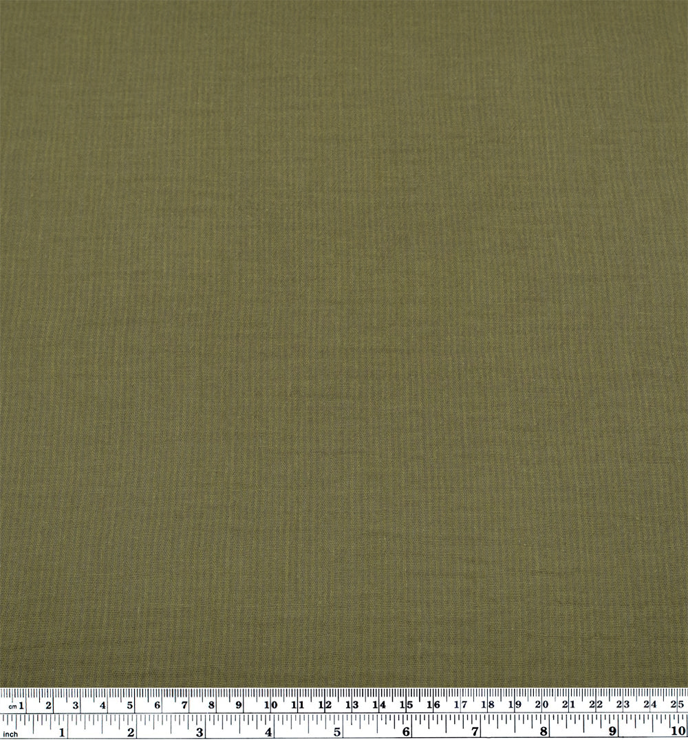 Fine Stripe Organic Cotton Double Gauze - Juniper/Basil - Image 4