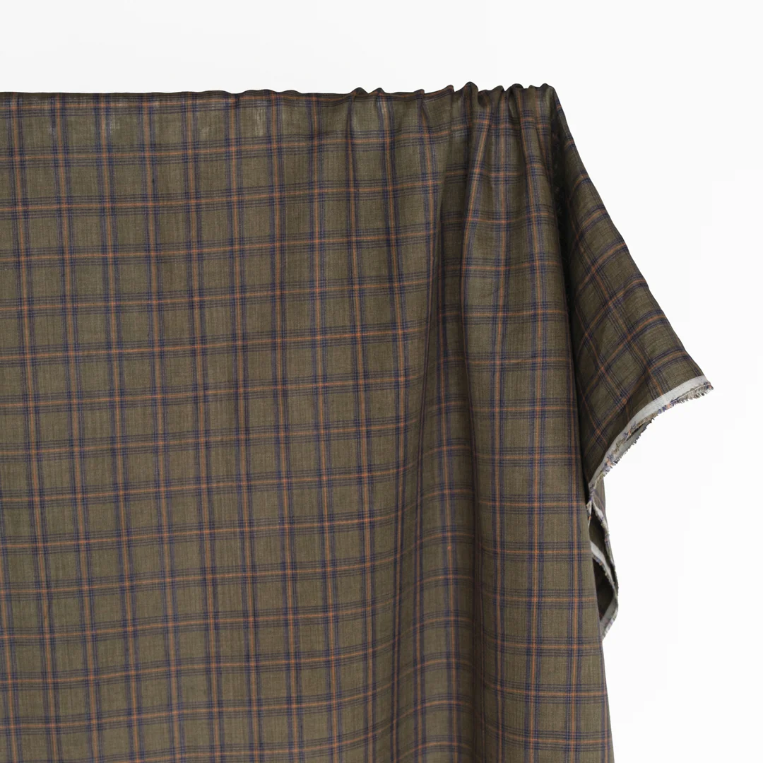 Fireside Plaid Yarn Dyed Linen - Moss - Image 3
