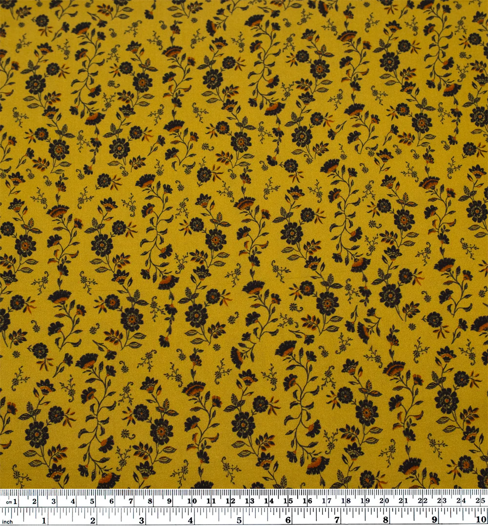 Frankincense Printed Viscose Challis - Citron/Multi - Image 3