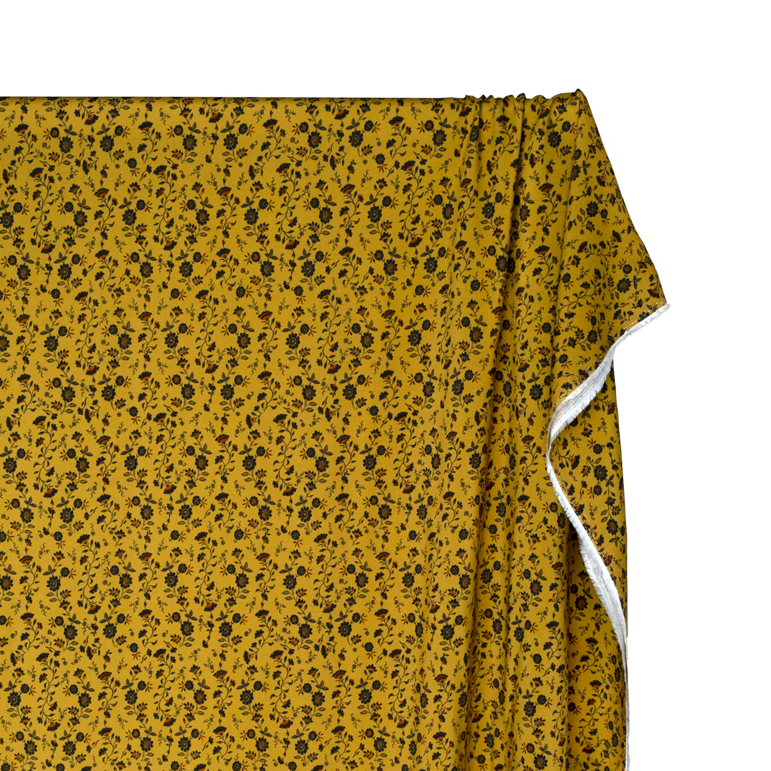 Frankincense Printed Viscose Challis - Citron/Multi - Image 4