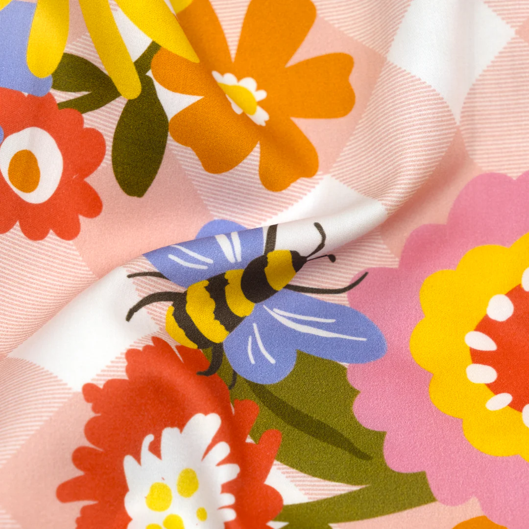 Funday Flow Organic Cotton Sateen - Blush/White/Multi - Image 3