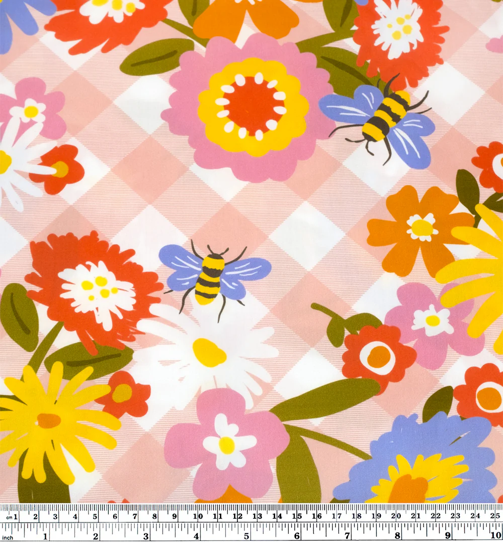 Funday Flow Organic Cotton Sateen - Blush/White/Multi - Image 4