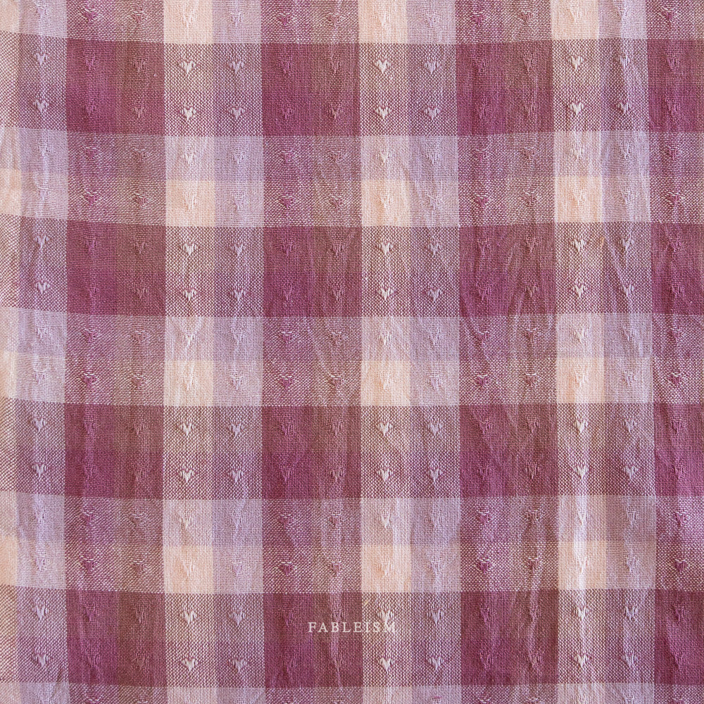 Gingham Hearts Cotton - Cameo Pink - Image 2