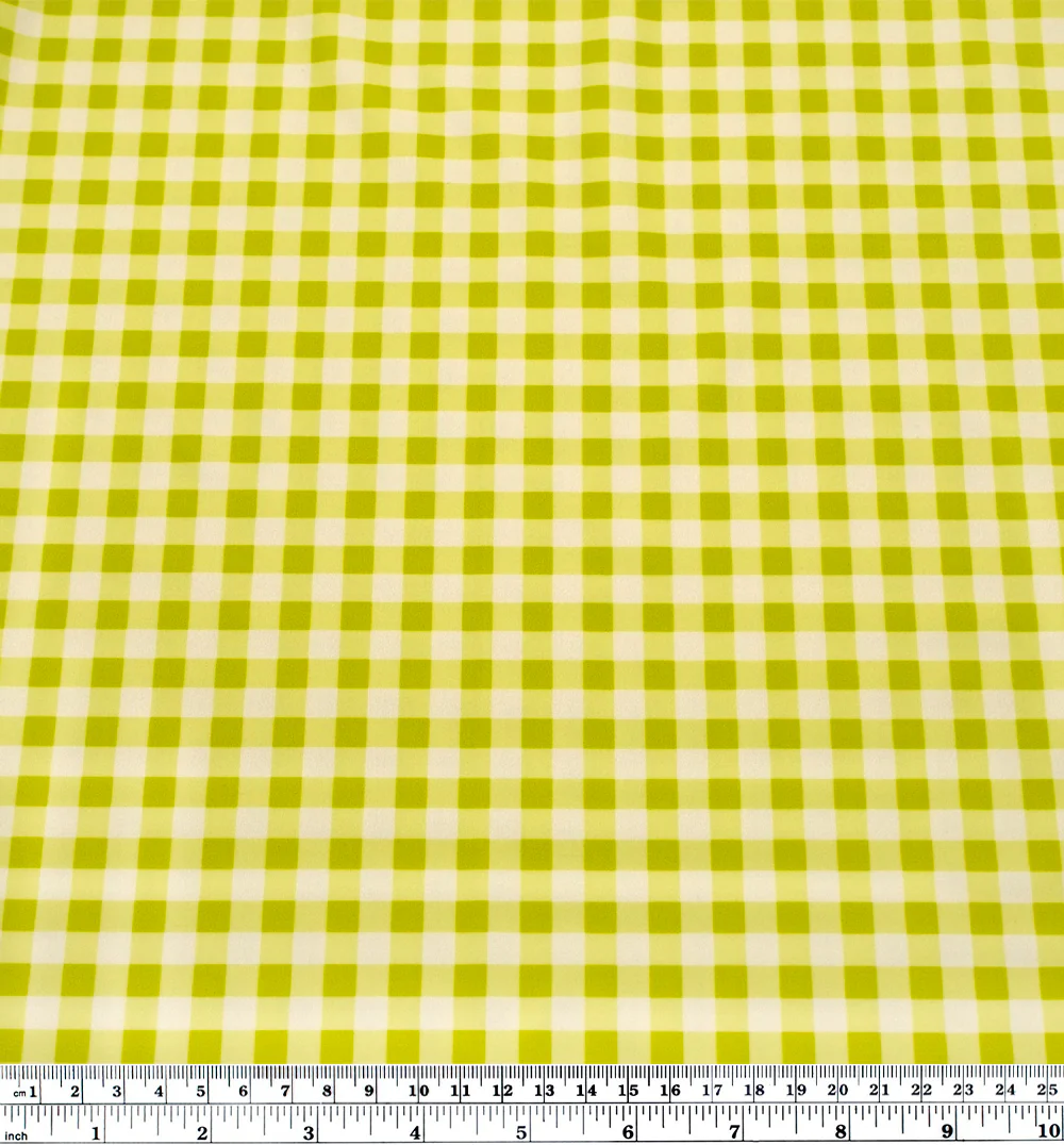 Gingham Recycled Nylon Swim Tricot - Limeade - Image 3