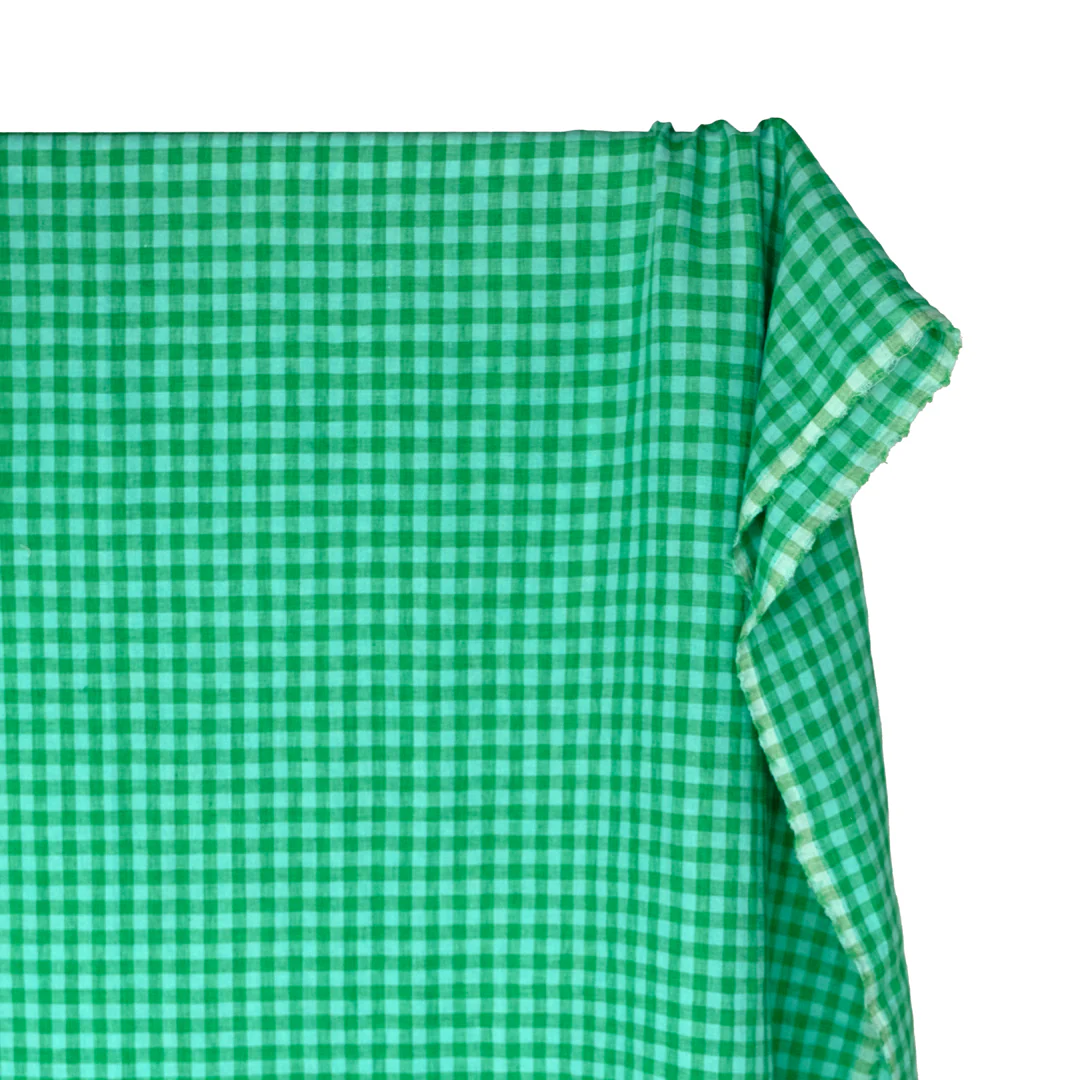 Gingham Soft Washed Linen - Surf - Image 3
