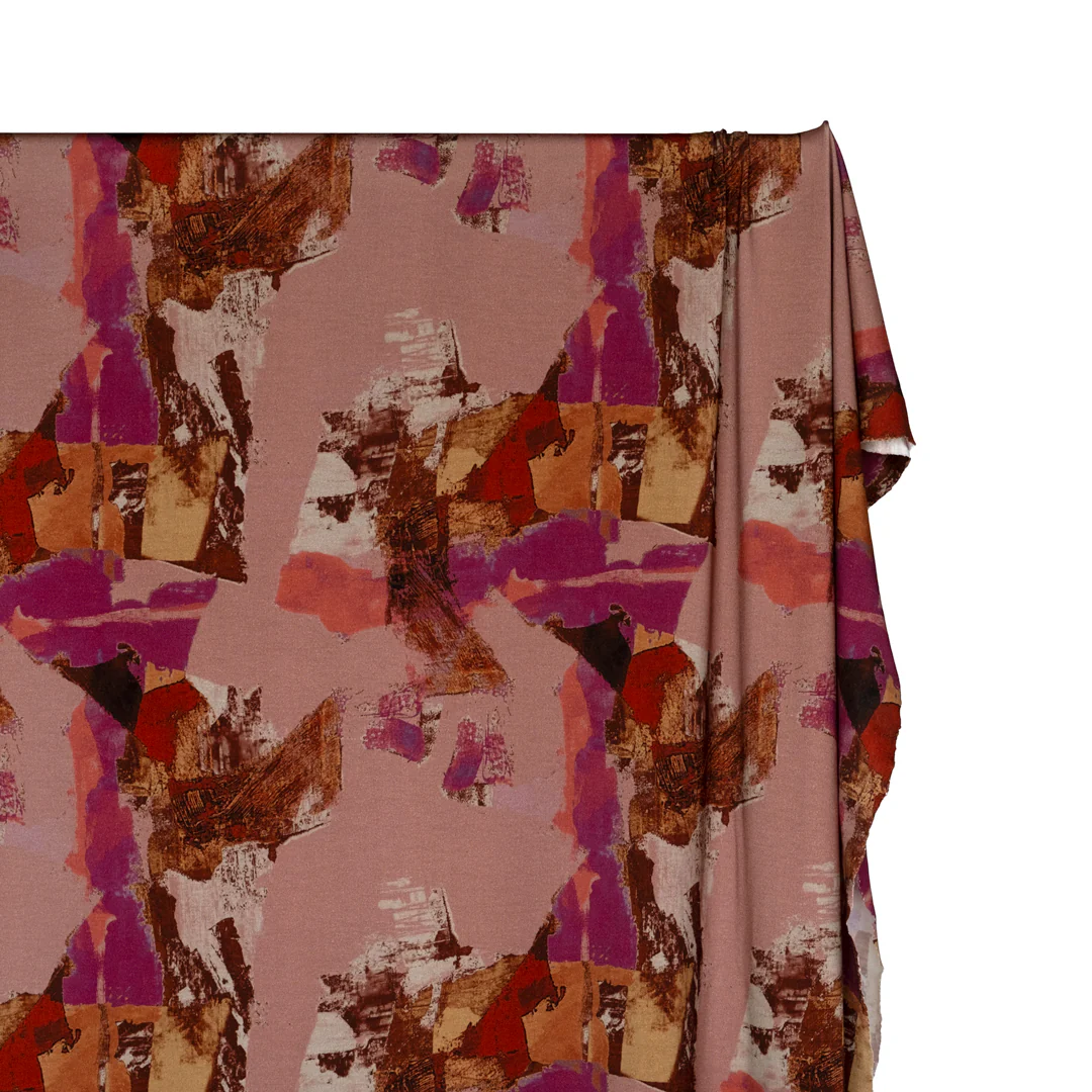 Glitch LENZING™ ECOVERO™ Jersey - Rosette/Multi - Image 2