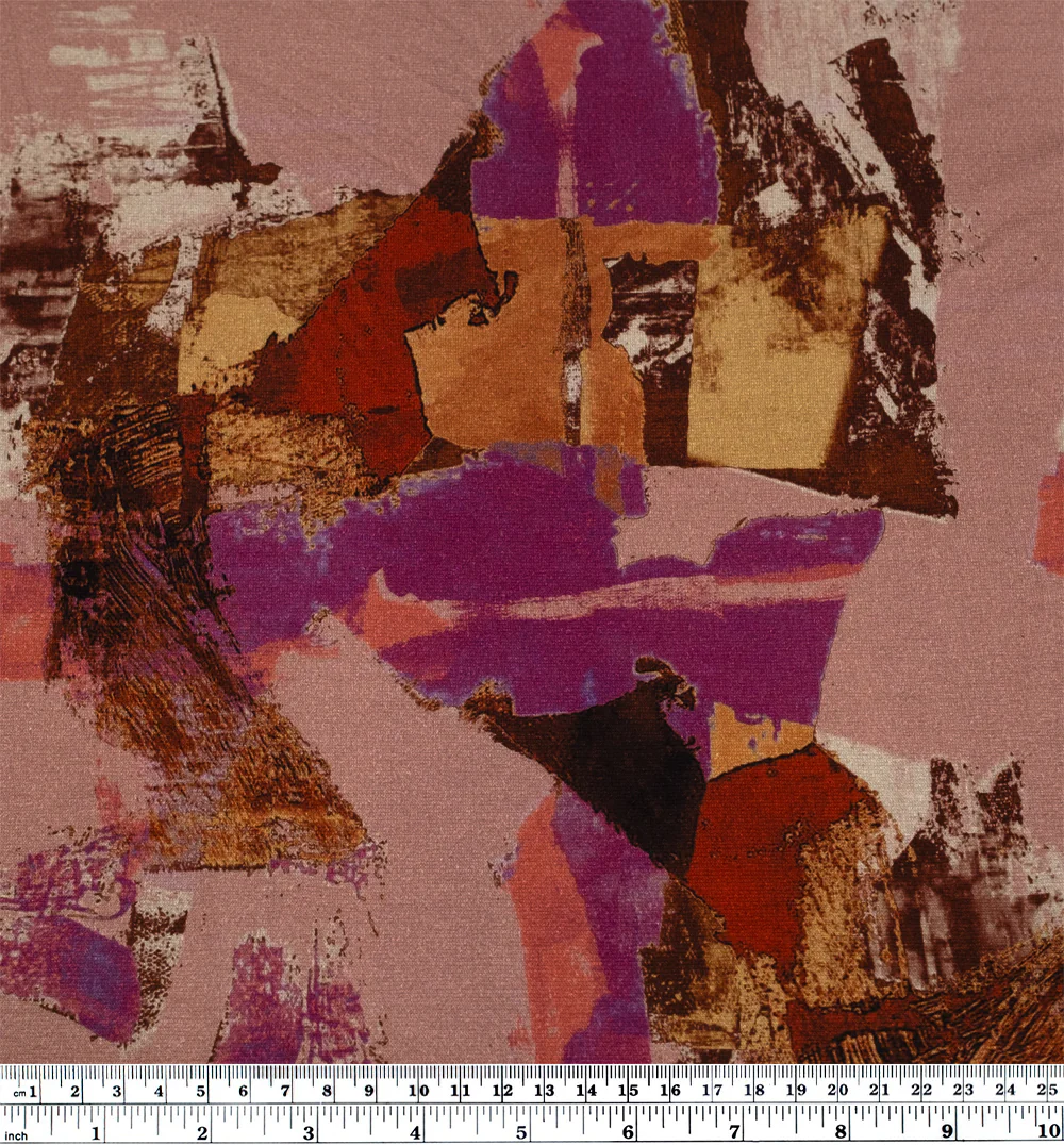 Glitch LENZING™ ECOVERO™ Jersey - Rosette/Multi - Image 4