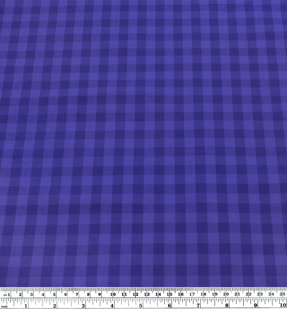 Gumball Gingham Cotton Shirting - Lapis/Belize - Image 4