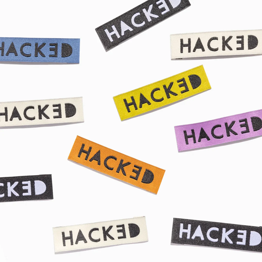 HACKED Woven Labels