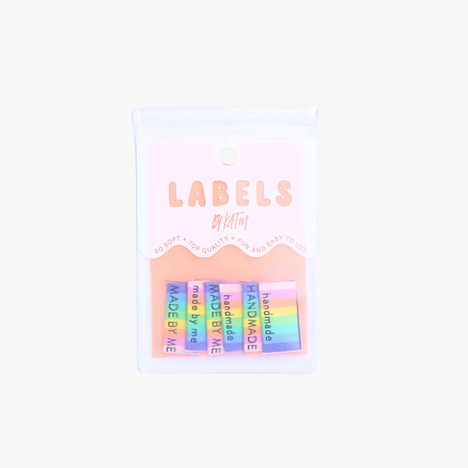 HANDMADE/MADE BY ME RAINBOW Woven Labels - Image 2