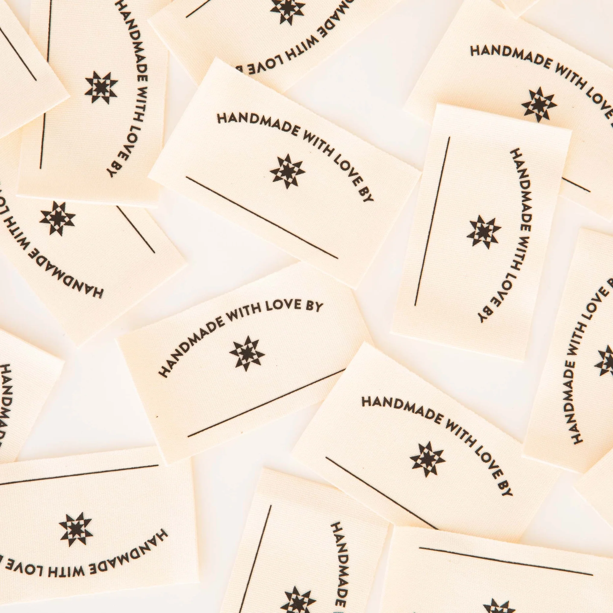 HANDMADE WITH LOVE Organic Cotton Labels By Sarah Hearts