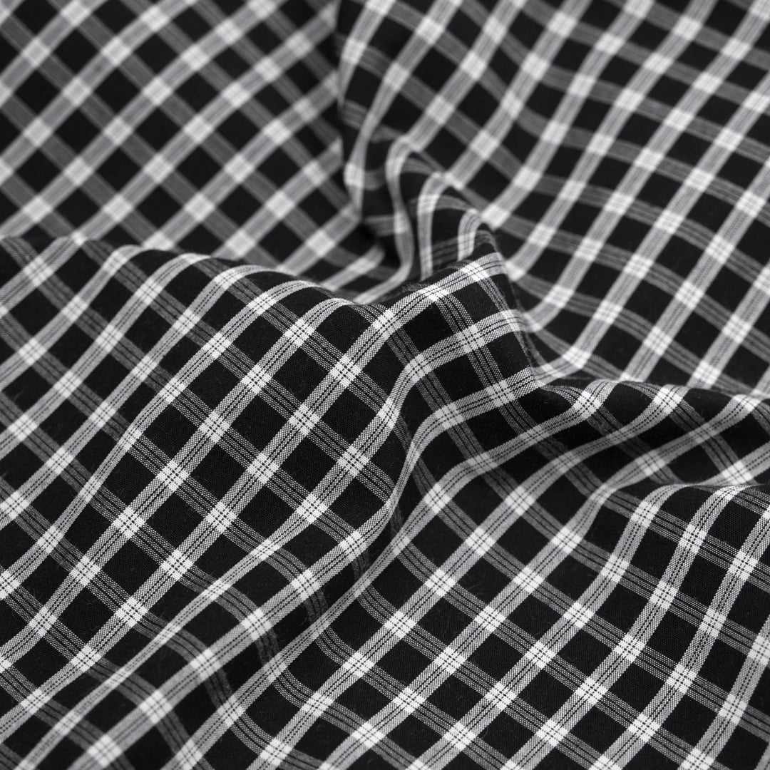 Harvest Plaid Cotton Shirting - Black