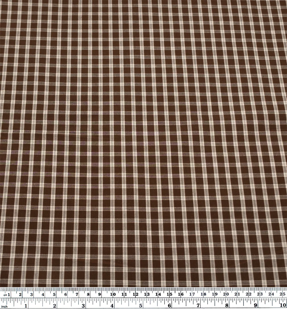 Harvest Plaid Cotton Shirting - Brownie - Image 3