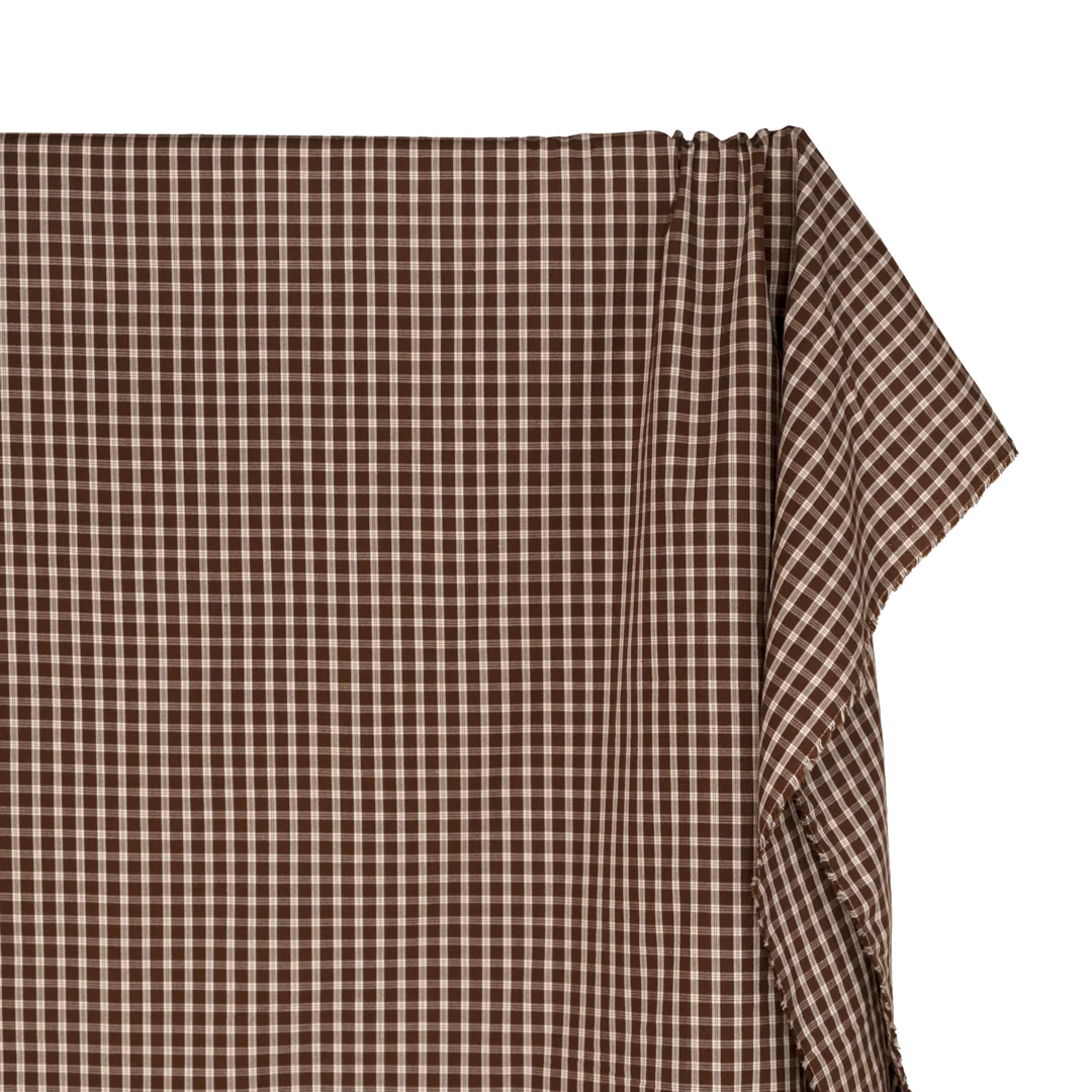 Harvest Plaid Cotton Shirting - Brownie - Image 4