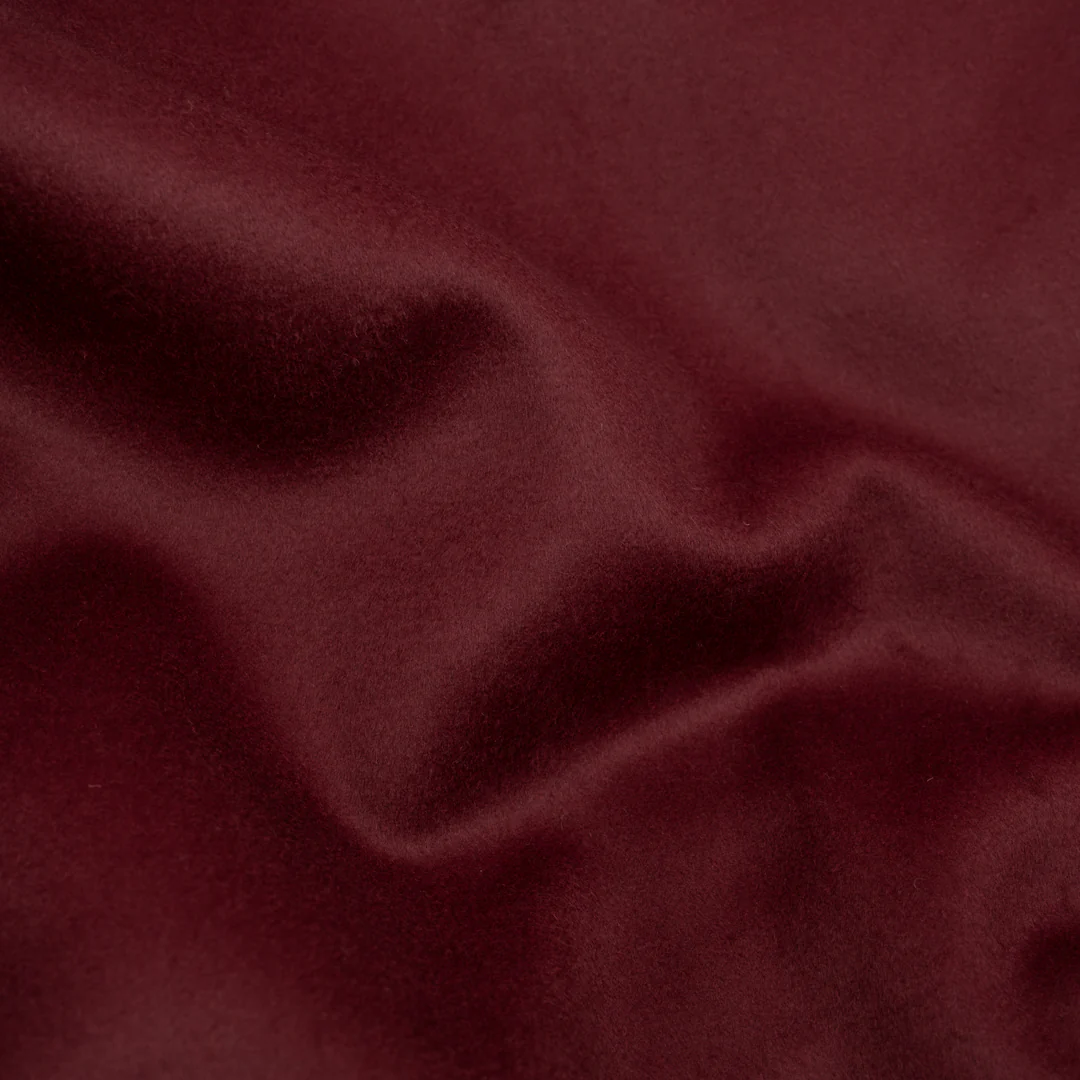 Heavyweight Double Faced Wool Blend Coating - Cranberry