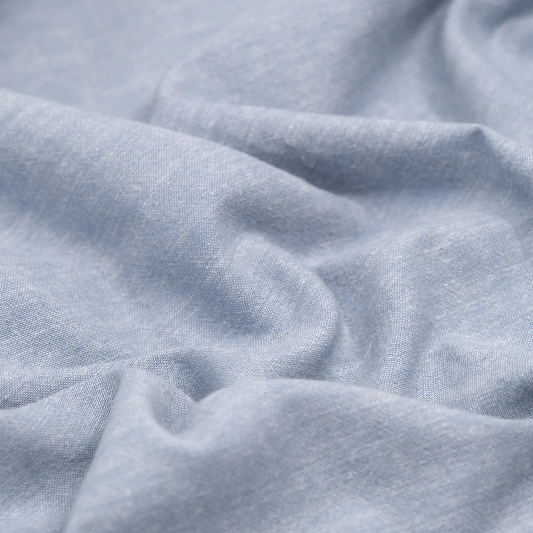 Hemp & Organic Cotton Chambray - Glacier