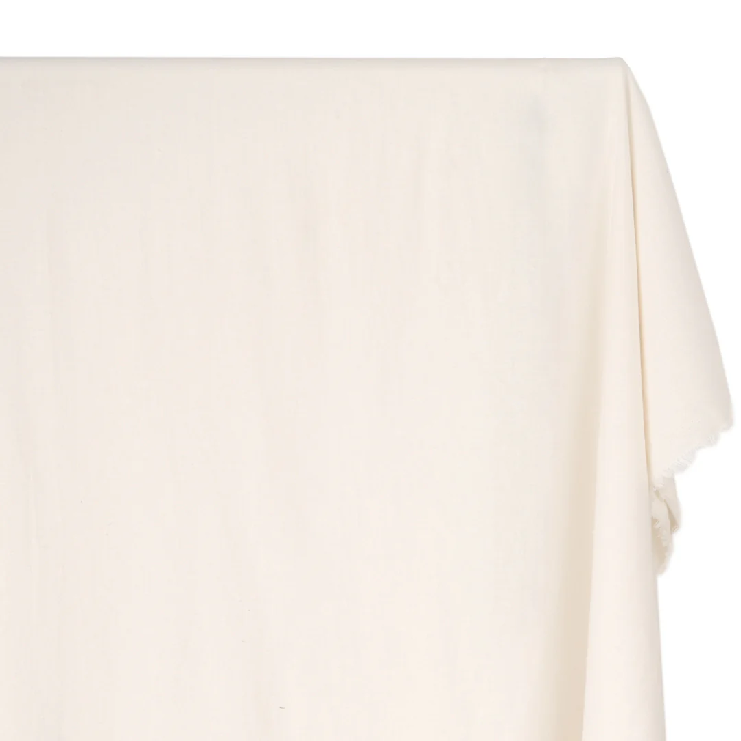 Hemp & Organic Cotton Chambray - Ivory - Image 2