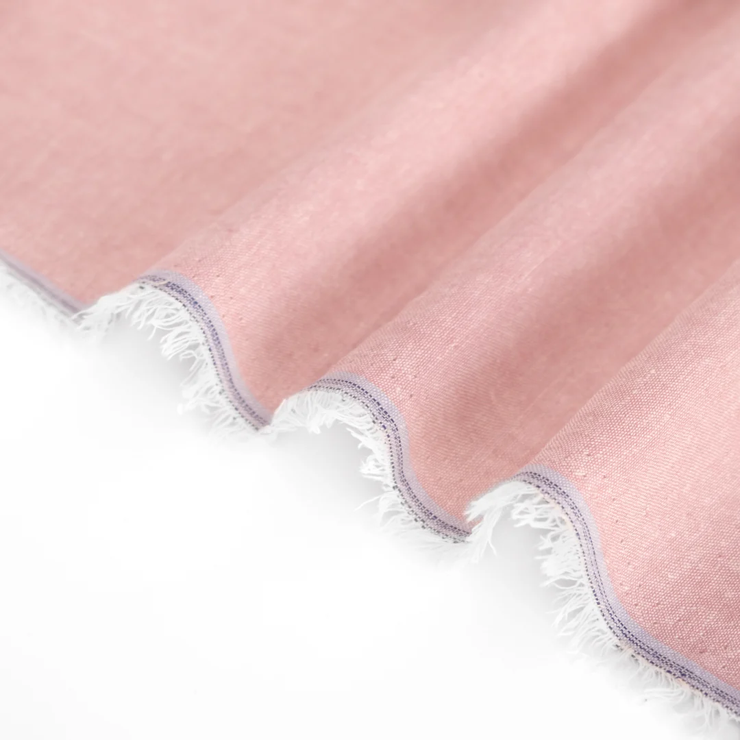 Hemp & Organic Cotton Chambray - Petal - Image 3