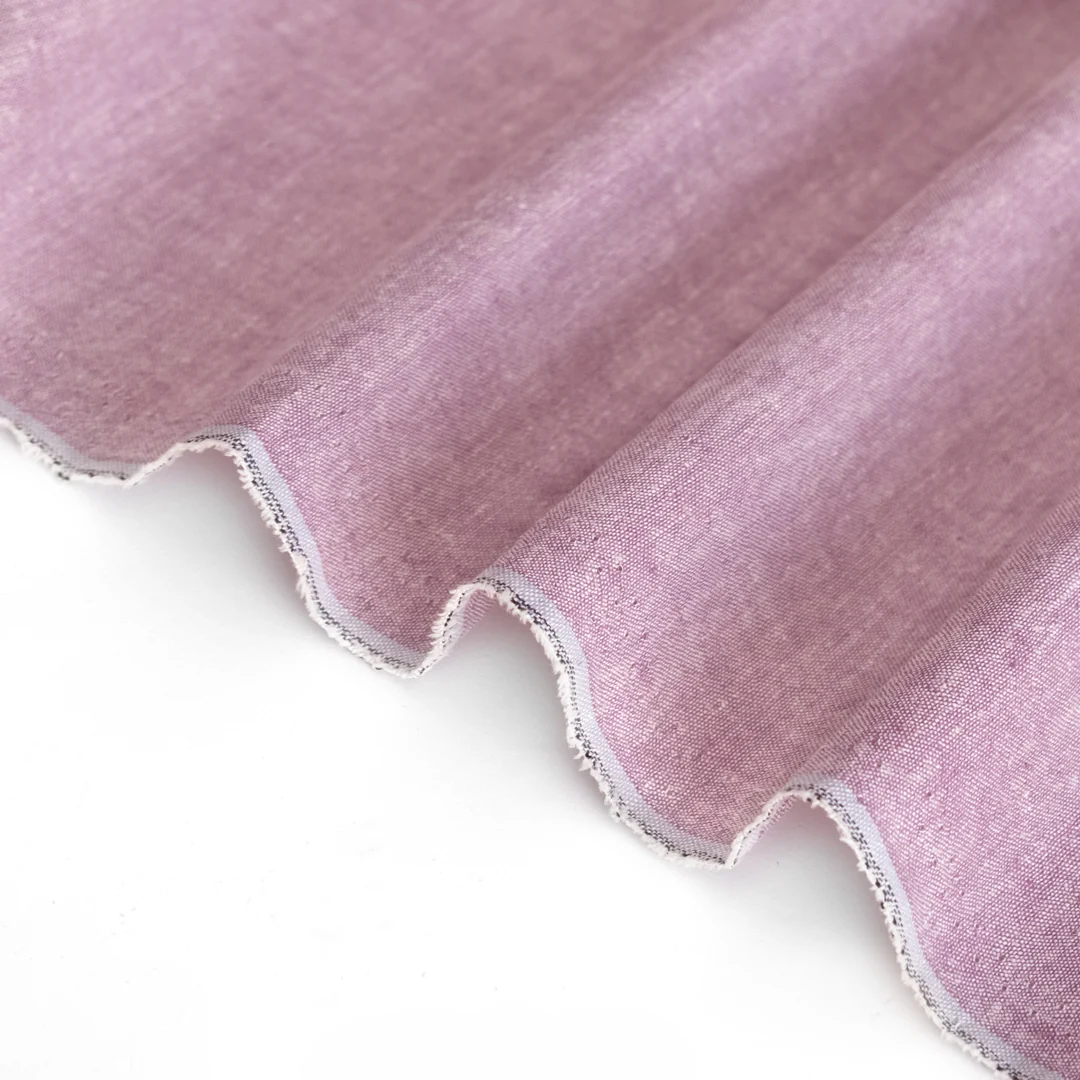 Hemp & Organic Cotton Chambray - Thistle - Image 3