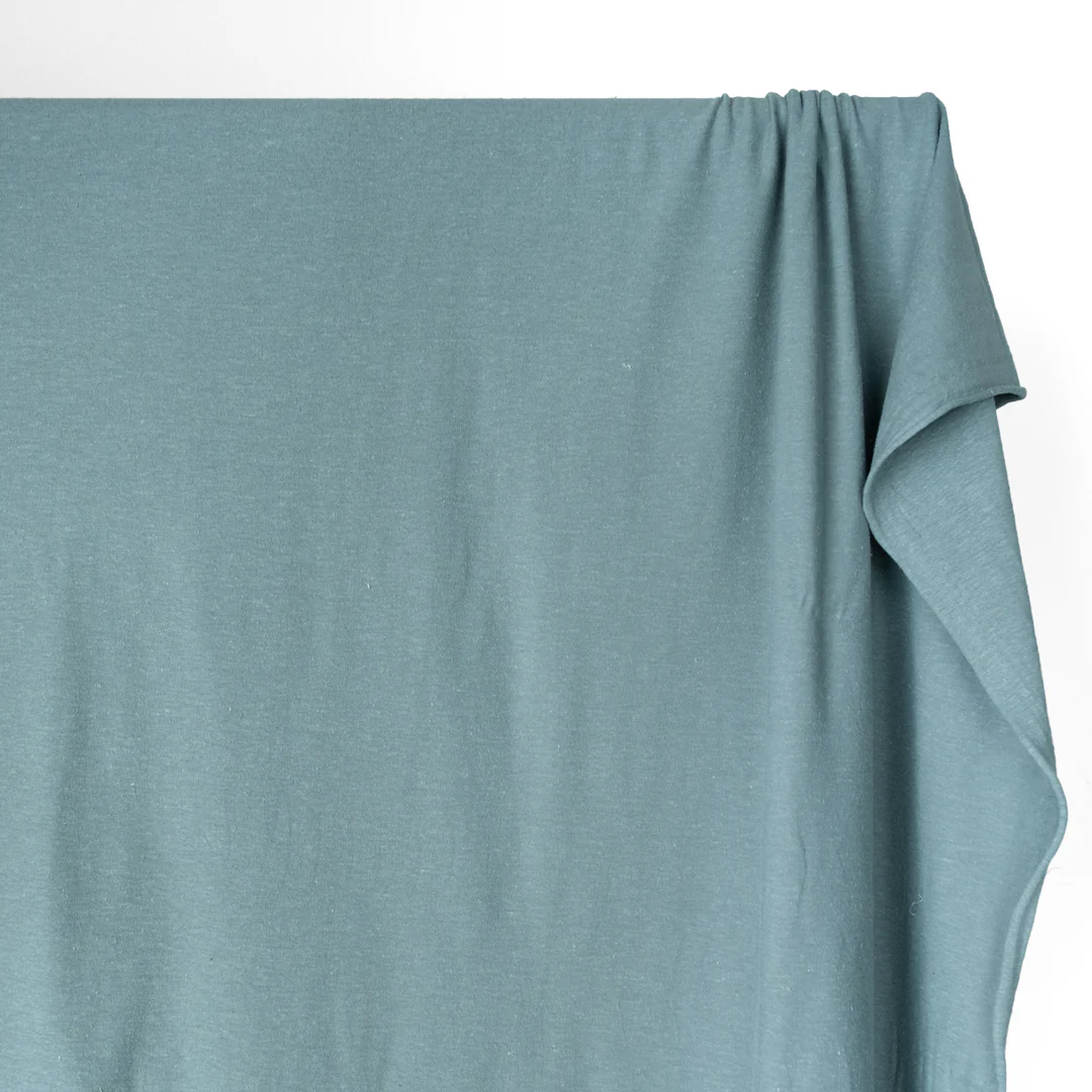 Hemp & Organic Cotton Jersey - Dusty Teal - Image 3