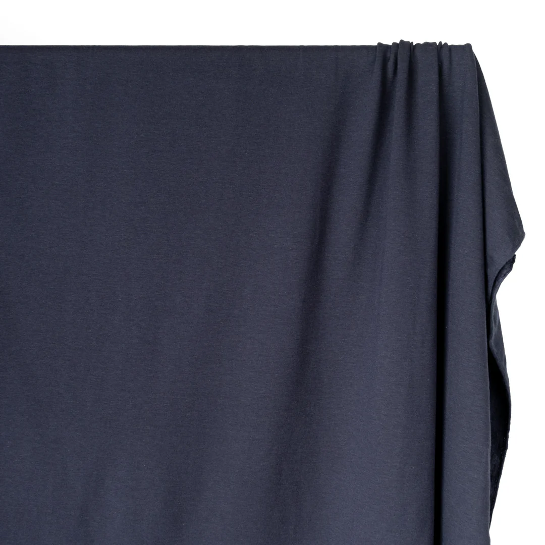 Hemp & Organic Cotton Jersey - Navy - Image 3