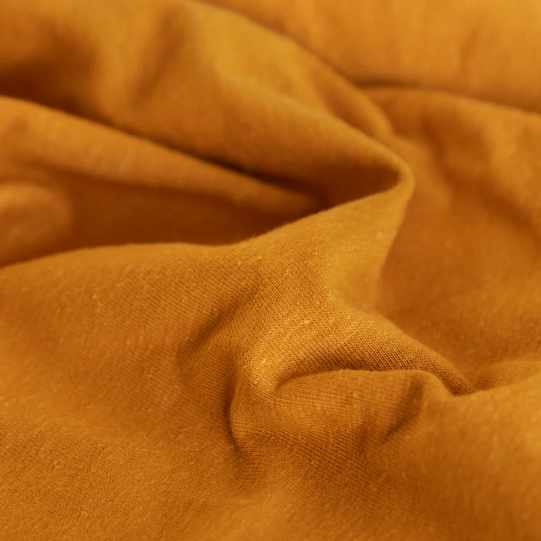 Hemp & Organic Cotton Jersey - Saffron - Image 2