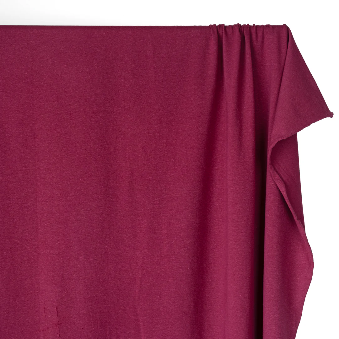 Hemp & Organic Cotton Jersey - Sangria - Image 2